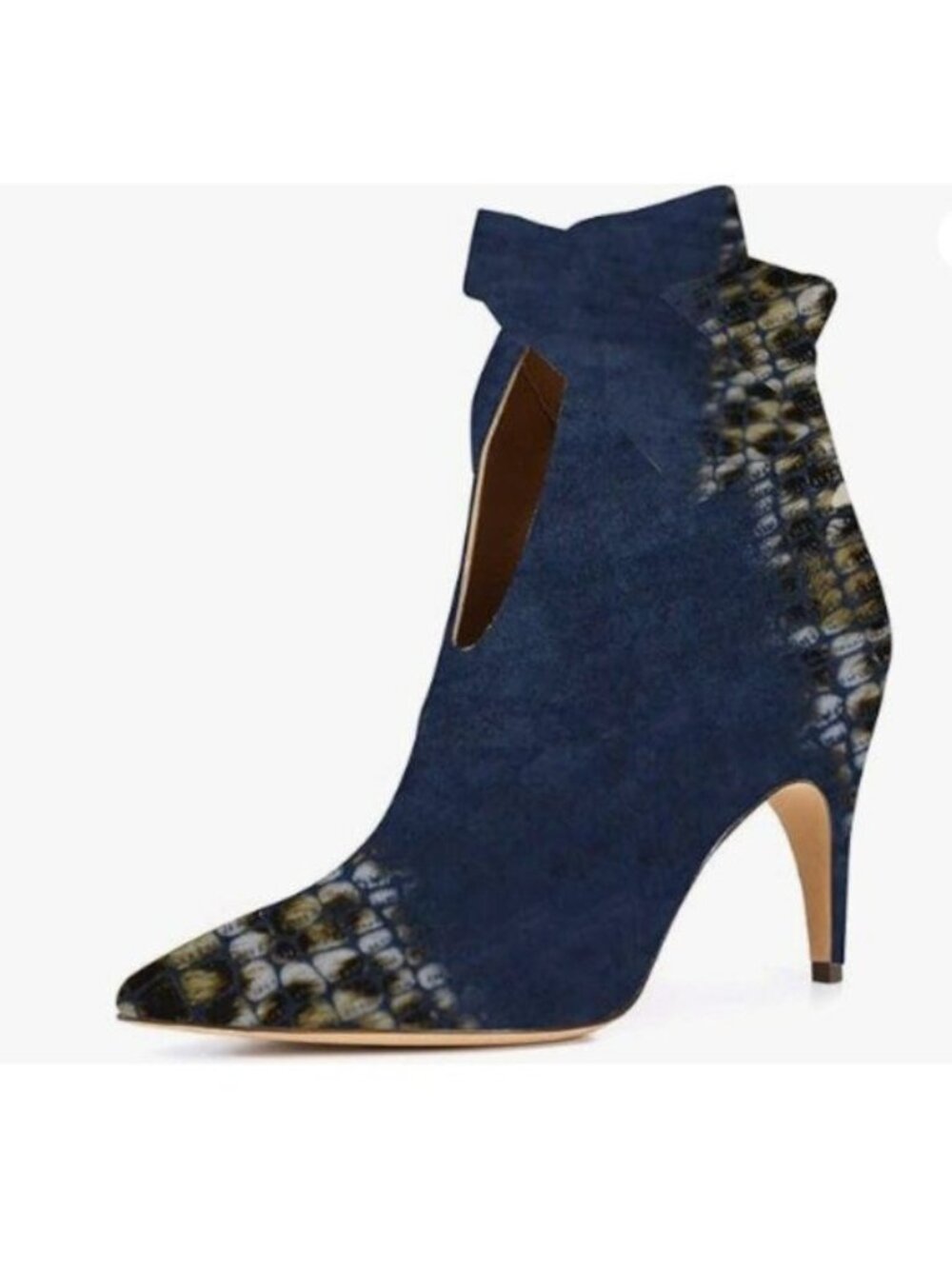 XYD Classical Pointed Toe Ankle Booties Dress Low Kitten Heels Cute Bow Shoes